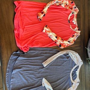 Down east 2 - Womens quarter sleeve shirts flowery